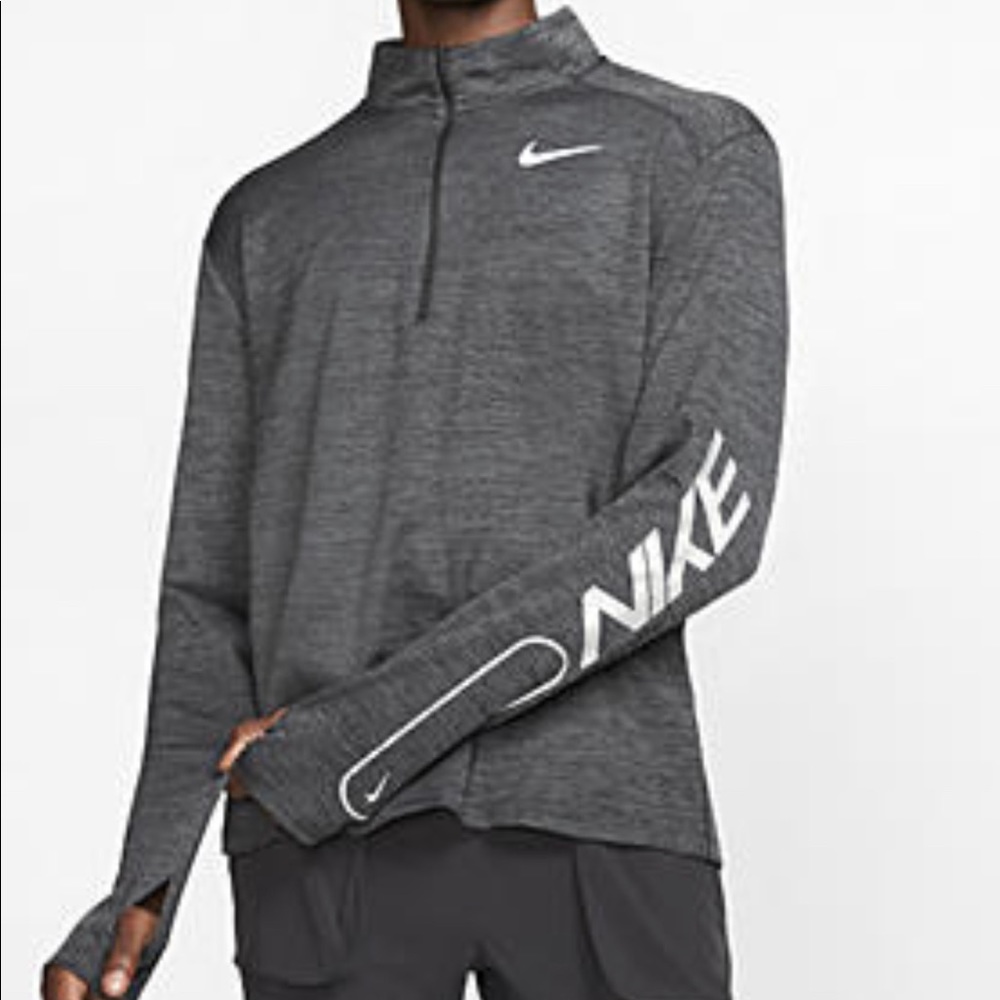 Grey Running top 1/2 zipper nike fleece
